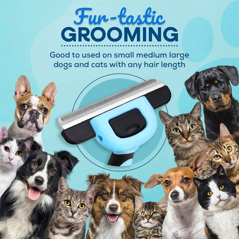 Sinko Deshedding Dog Brush -Professional Dog Deshedding Brush, Dog Brush for Shedding, Pet Deshedding Tool, Cat Deshedding Brush, Fur Deshedding Brush, Pet Hair Remover for Cats and Dogs (Blue) Blue - PawsPlanet Australia