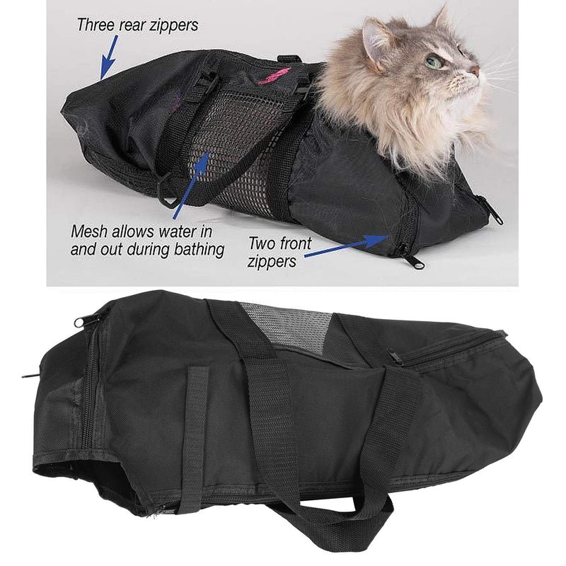 Cosiki Cat Grooming Bathing Bag, Durable, Scratch-Free, for Cat Wash Shower, 19.3 x 10.2 inches