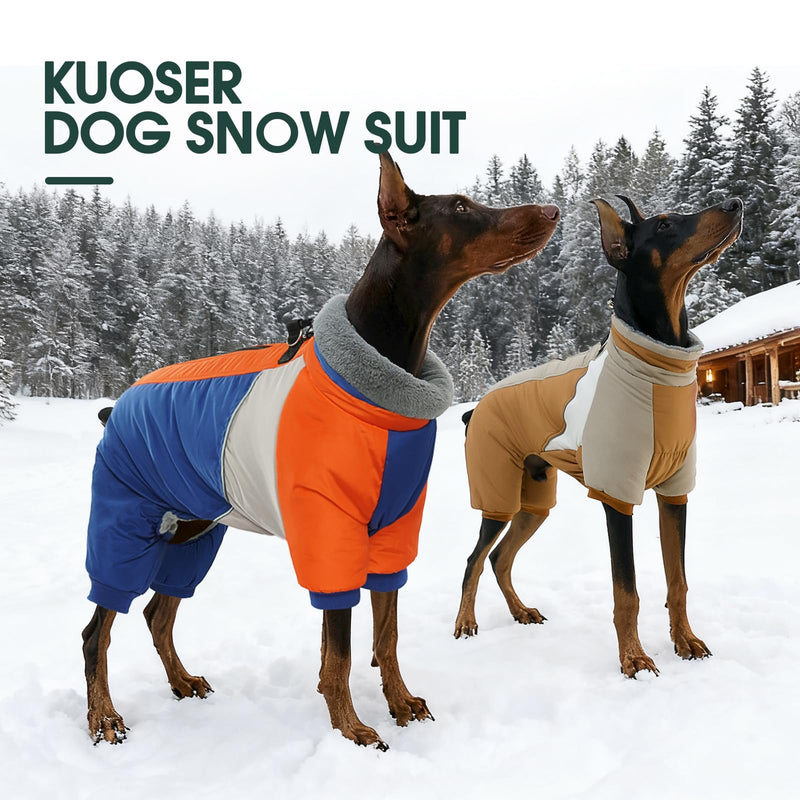 Kuoser Small Dog Coat - Warm Winter Jacket with Reflective Zipper, Built-in Harness, Perfect for Chihuahua, Yorkie (Brown XS) XS (PRIORITIZE BACK LENGTH: 9.8'') Brown