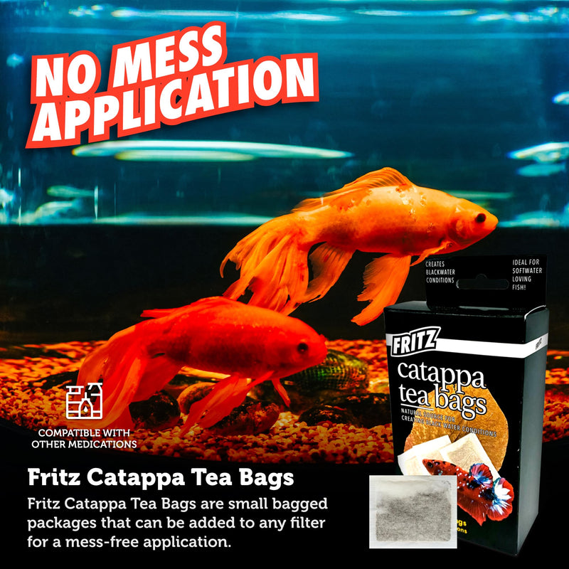 Fritz Aquatics Betta Botanicals for Betta and Community Fish Aquariums (Cattapa Tea Bags - 10ct)
