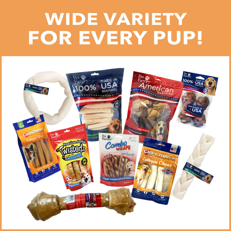 Pet Factory CareChewz Collagen 6-7" Small Wraps Dog Chew Treats - Natural Flavor, 12 Count/1 Pack 12 Count (Pack of 1) - PawsPlanet Australia
