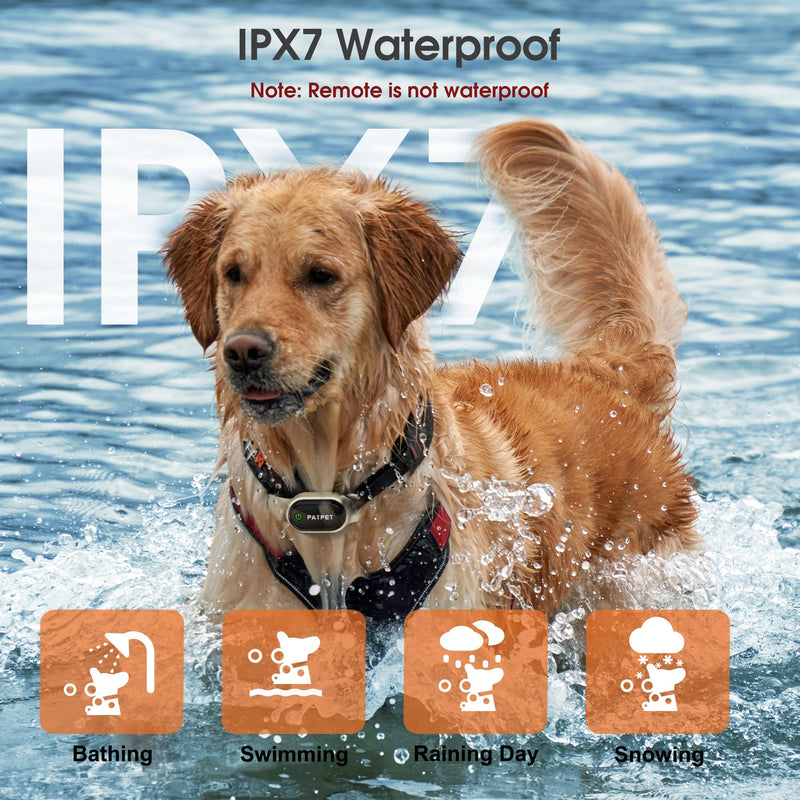 Shock Collar for Dogs - Waterproof Rechargeable Dog Electric Training Collar with Remote for Small Medium Large Dogs with Beep, Vibration, Safe Shock Modes (8-110 Lbs) - PawsPlanet Australia