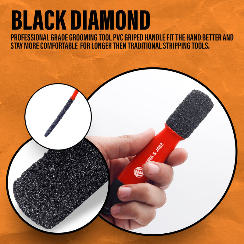 FLAMIA & JABZ Stripping Metal Stone Diamond Edged for Dogs, Cats & Pets with Plastic Grip (2 Piece Pack of Coarse & Fine) 2 Piece Pack (Coarse & Fine) - PawsPlanet Australia