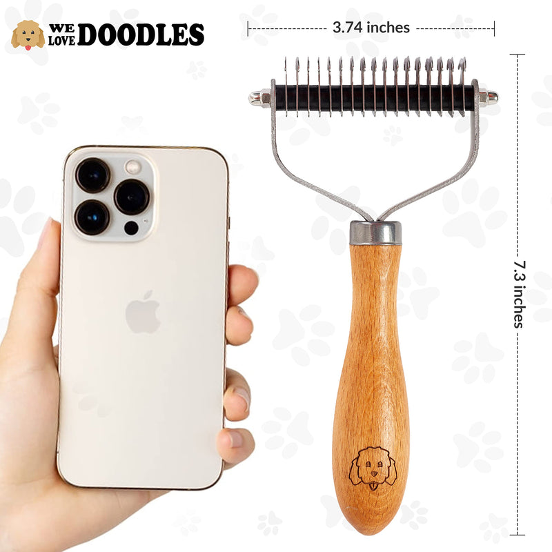 We Love Doodles Large Slicker Brush For Dogs & Dog Dematting Comb - Easily Remove Dog Tangles - PawsPlanet Australia