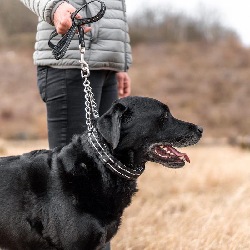 Sprenger Reflective Collar Cover for Prong Training Dog Collars - Lightweight Woven Nylon Suitable for All Weather Excellent Protection Collar from Water and Dirt - Black (2.25mm Prong; 11.5" Length) 2.25mm prong; 11.5" length - PawsPlanet Australia