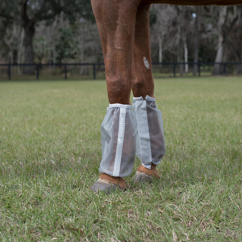 Deluxe Relaxed Fit Fly Boots for Horses | Soft Comfortable Elastic | Durable Mesh | Protects Horse's Legs from Flies and Insects | Sold as a Pair (2)