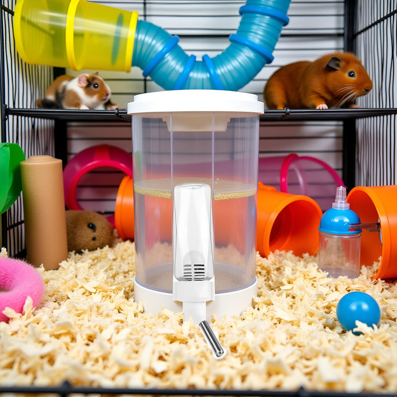 80 ml- No Drip Water Dispenser for Small Animals - Transparent Hanging Bottle for Rabbits, Guinea Pigs, Hamsters, Mice, and Ferrets - Leak Proof with Filter, Water Bottles - PawsPlanet Australia
