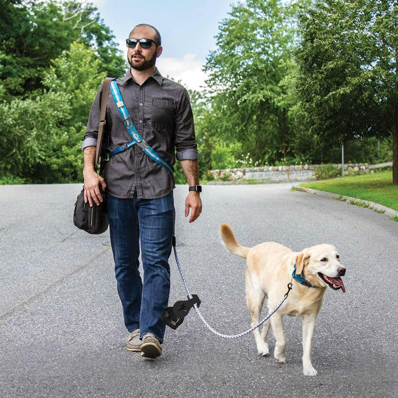 Pack of 2 Silicone Poop Bag Holder Hands Free Dog Lead Waste Bag Holder Puppy Lead Bag Holder for Dog Walking Black