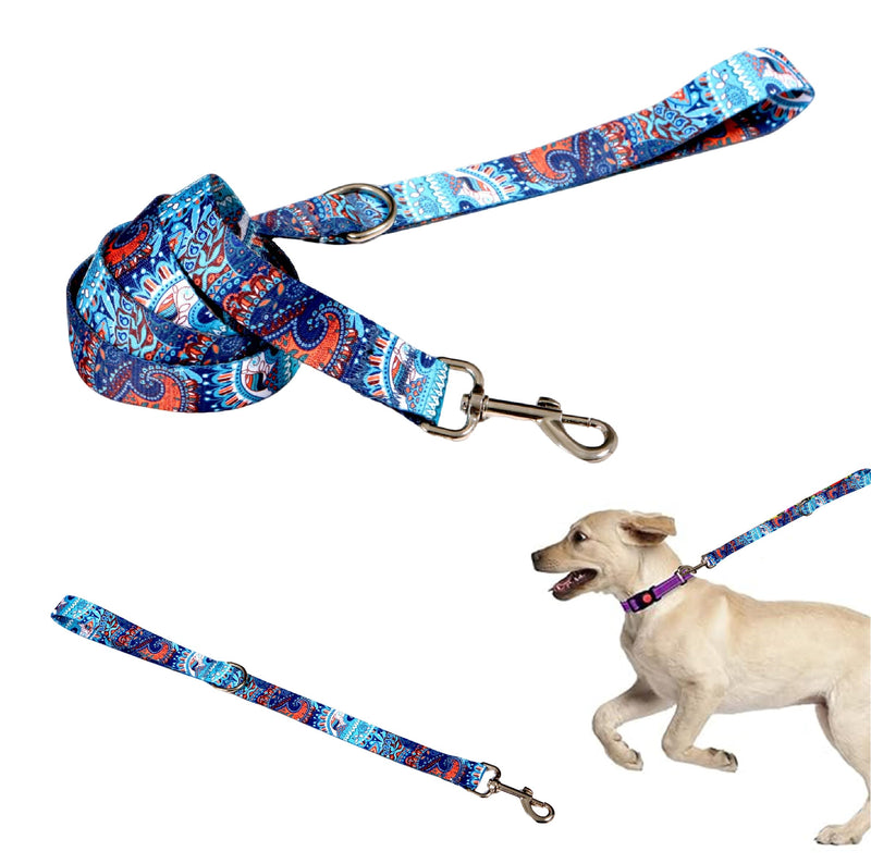 Heavy Duty Dog Leash, 1 Inch Width, Nylon Training Leash, Multiple Lengths 1.5-5 FT, for Small Medium Large Dogs Dark Blue 5FT (60inches) - PawsPlanet Australia