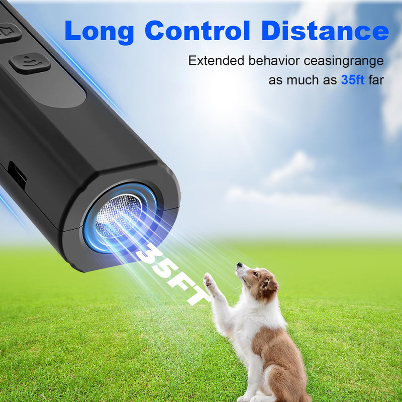 Dog Bark Deterrent Devices, Anti Barking Device for Dogs Training & Behavior Aids, Rechargeable Ultrasonic Dog Bark Control Devices with Digital Display, Portable Dog Training Tools for Indoor Outdoor - PawsPlanet Australia