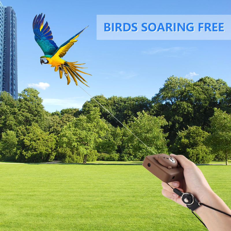 Bird Leash, 2024 New Bird Harness, Retractable Parrot Leash, Used for Bird Flight Training, 0-20 Feet Freely Adjustable, Suitable for Various Birds (Brown Bear) Brown bear - PawsPlanet Australia