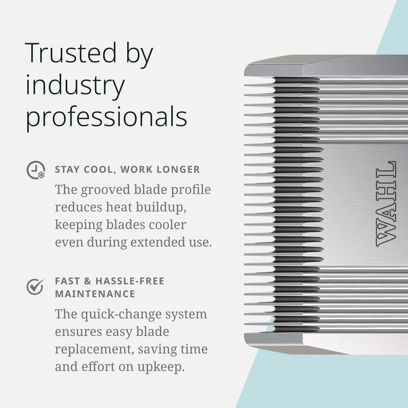 WAHL Pro Animal Prime Series Blades - Professional Fine Tooth Pet Clipper for Horse, Cat & Dog Grooming - Made from High-Carbon Steel - #9, 2.0mm - PawsPlanet Australia