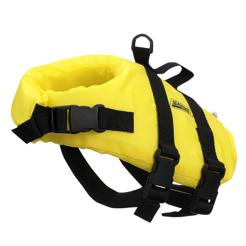 Seachoice Dog Life Vest, Adjustable Life Jacket for Dogs, w/Grab Handle, Yellow, Size XS, 7-15 Lbs. - PawsPlanet Australia