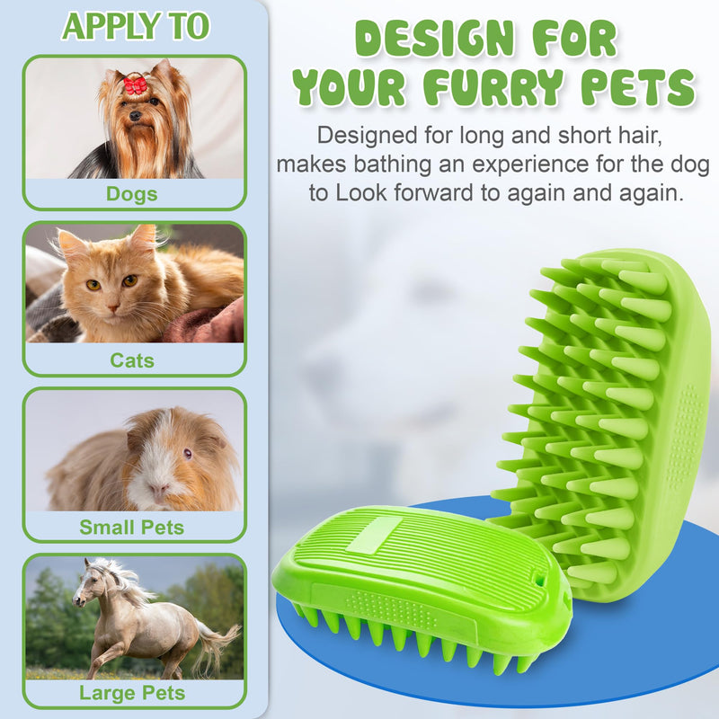Dog Shampoo Brush & Dog Shower Brush, Upgraded Pet Grooming Bath Brush with Soft Silicone Bristles, Adjustable Handle Massage Comb for Long & Short Hair Dogs and Cats Pet Silicone Shampoo Brush - PawsPlanet Australia