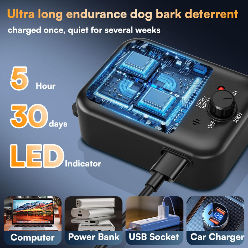 Anti Barking Devices, Auto Barking Control Devices with 3 Modes, Rechargeable Ultrasonic Dog Barking Deterrent Devices Bark Box, Effective Stop Barking Dog Devices for Indoor & Outdoor Use - PawsPlanet Australia