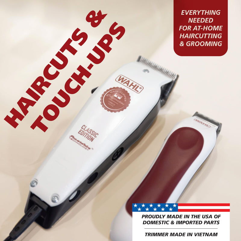 Wahl USA Classic Edition Corded Hair Clippers & Cordless Hair Trimmer for Men, Women & Children – POWERDRIVE Motor for Smooth, Consistent Haircutting & Touch-Up Trimmer – Model 3029167 - PawsPlanet Australia