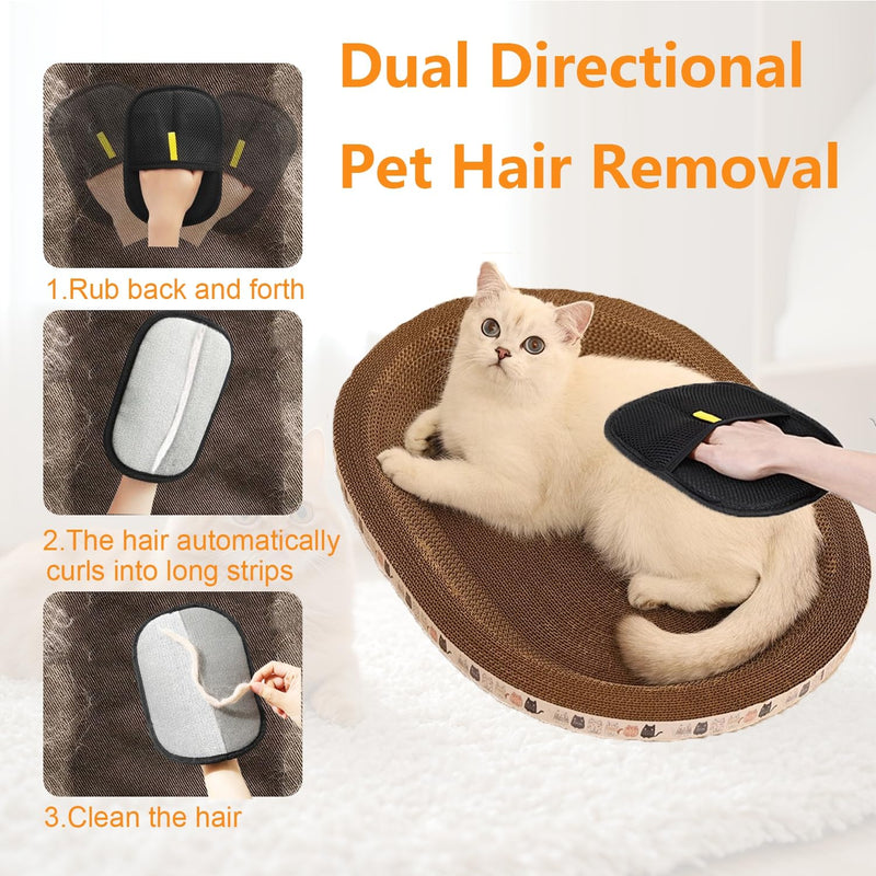 DreamCatching 2PCS Pet Hair Removal Gloves for Cats & Dogs, Reusable Electrostatic Pet Hair Remover Gloves for Couch, Carpet, Furniture, Car, Bedding, Easy Cleaning & Grooming Tool - PawsPlanet Australia