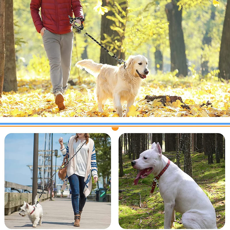 Hands Free Dog Leash 7.5ft Rope Crossbody Dog Leash Reflective for Large Medium Dogs Walking, Jogging and Running one leash - PawsPlanet Australia