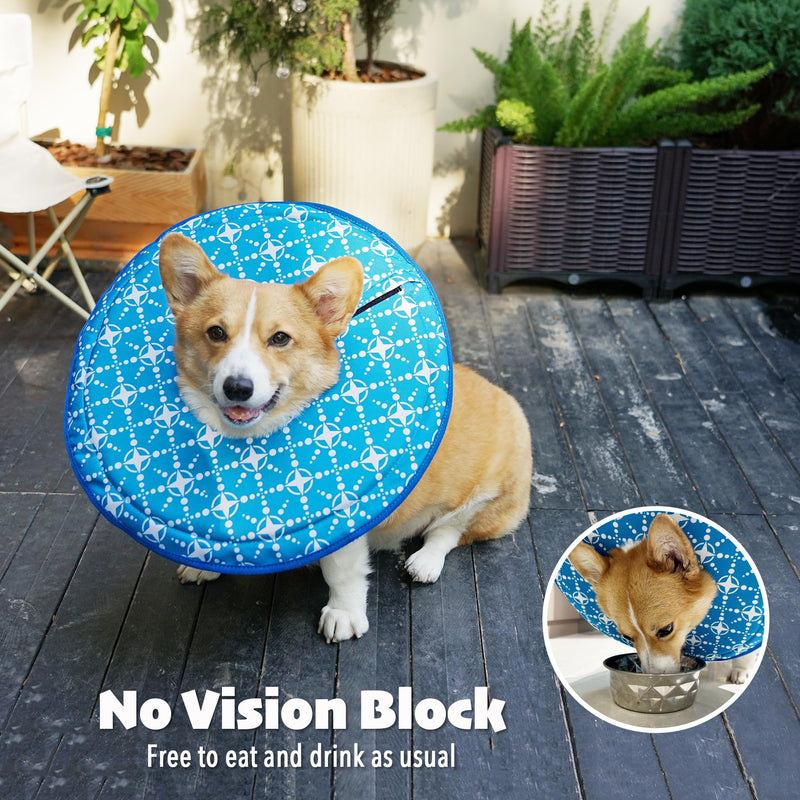 PETKARAY Soft Dog Cone Collar, Comfy Dog Donut Collar After Surgery, Recovery Dog Cone Alternative for Small Medium Large Dogs, Size L+ L+ (Neck: 15.5”-18”） - PawsPlanet Australia