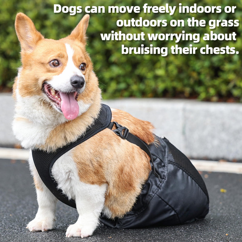 Dog Drag Bag, Dog Wheelchair Alternative Protect Legs Limbs for Disabled Paralyzed Rear Legs Dogs Cats XL XL-Waist 22.8-34.6''