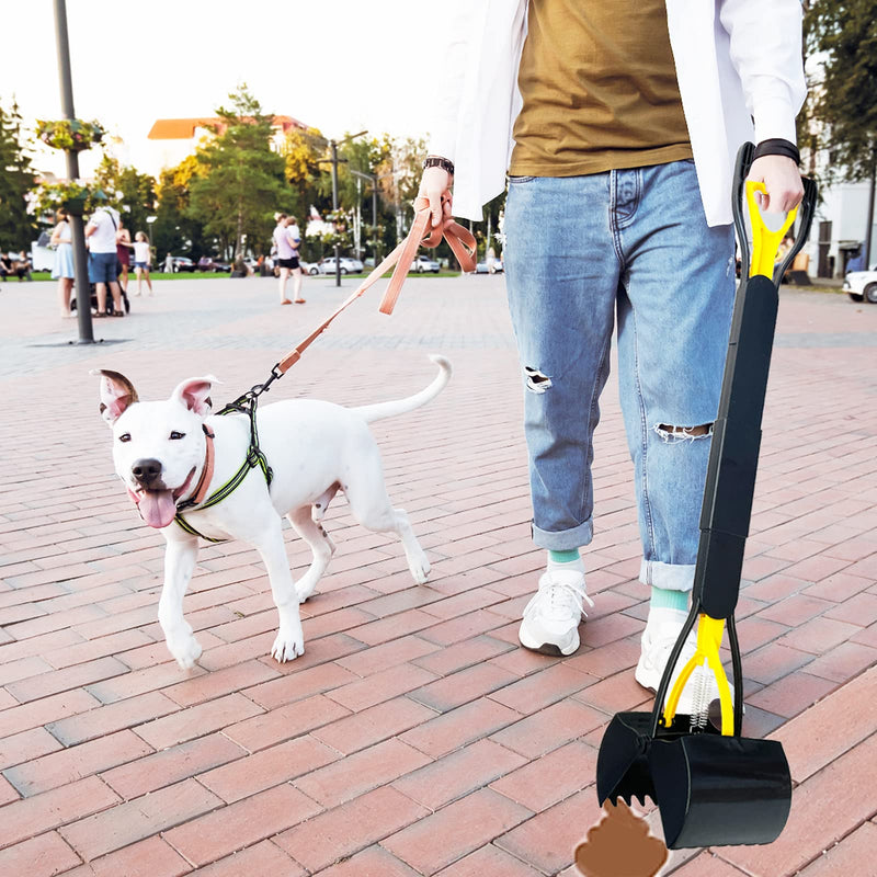 32“ Tall Pooper Scooper, Large Pooper Scooper for Dogs Heavy Duty, Dog Pooper Scooper with Long Handle & High Strength Durable Spring, Foldable Dog Poop Pick Up 32-inch - PawsPlanet Australia