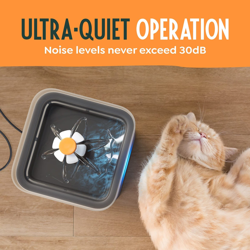 PetSafe Drinkwell Ultra Quiet 2.4L Cat & Dog Water Fountain with Triple Filter - PawsPlanet Australia