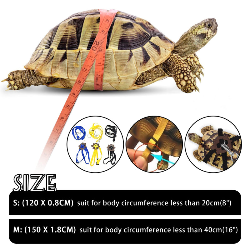 Pet Tortoise Turtle Leather Harness Small Pet Turtle Leash and Harness Pet Tortoise Leash Suitable for Tortoise Supplies Adjustable Control Leash (S,Blue) Blue S - PawsPlanet Australia