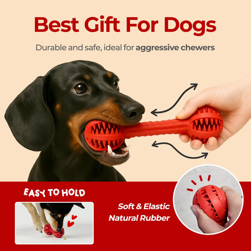 JAYU PET Toothbrush Toy Dog Chew Toy for Aggressive Chewers, Durable Dental Toy for Small & Medium Dogs, Teeth Cleaning Toy to Keep Them Busy, Remove Plaque & Tartar - PawsPlanet Australia