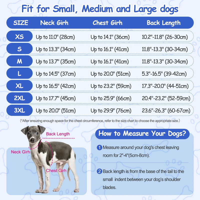 Etdane Dog Onesie Surgery Recovery Suit for Female Male Dogs After Spayed Suit Surgical Recovery Suit Anti Shedding Body Suit for Small Medium Large Dog Dinosaurs/3XL 3XL