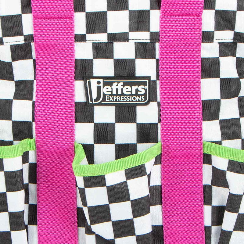 Jeffers Expression Deluxe Grooming Bag, Skater Cowgirl – Zippered Top Organizer for Brushes, Spray, Hoof Picks, Tack & Accessories – Travel, Camping, Horse, Dog, Cat & Pet Grooming Tote