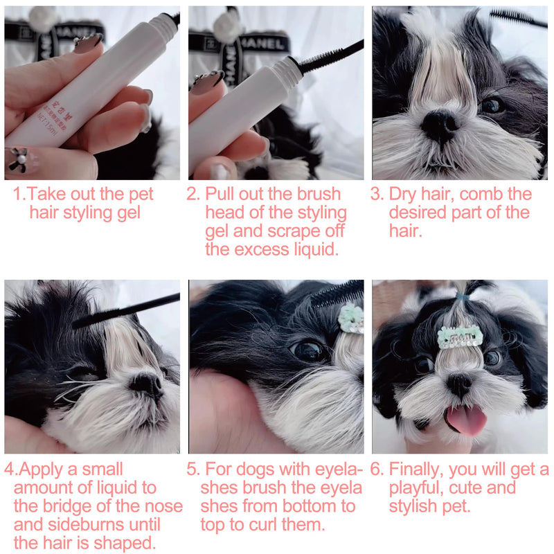 Pet Hair Styling Gel Eyelashes Nose Hair for Dogs, Cats, Schnauzer, Maltese, Long Hair Small Dogs - PawsPlanet Australia