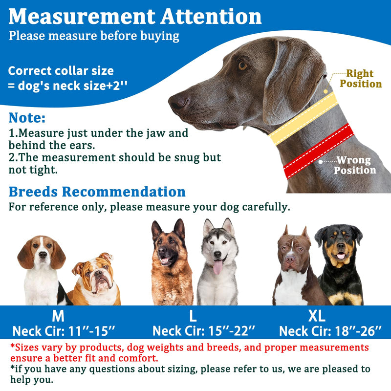 Mayerzon Martingale No Pull Dog Collar for Medium Large Dogs, Patented Hidden Adjustable Reflective Anti Pull Training Walking Collar with Buckle for Pitbull, German Shepherd, Rottweiler (M, Black) Medium: 11''-15'' - PawsPlanet Australia