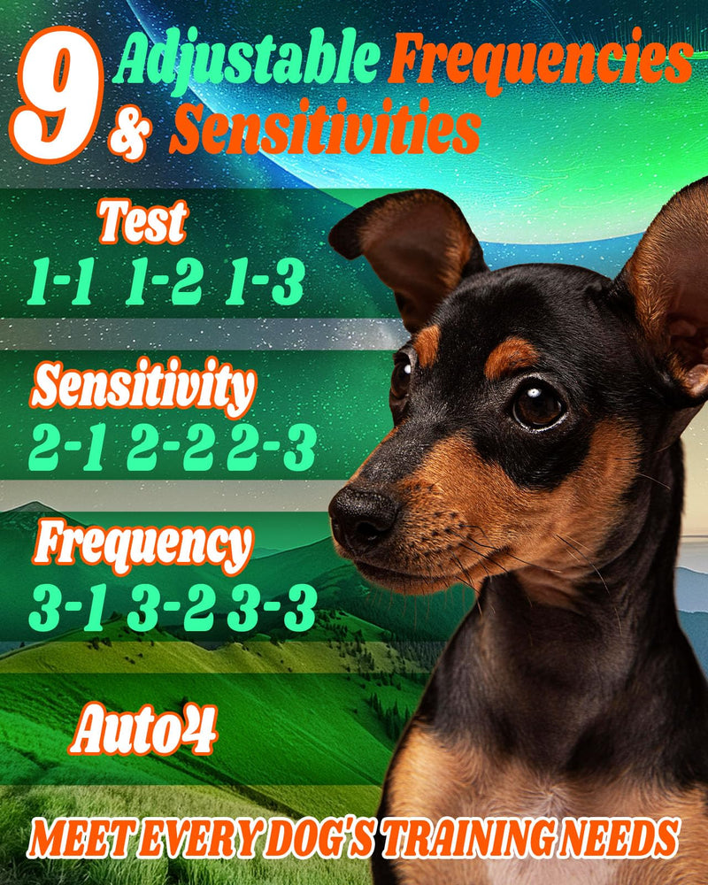 1500 mAh Rechargeable Anti Barking Device for Dogs Indoor, 9 Modes Dog Bark Deterrent Devices Dog Training & Behavior Aids Up to 50 Ft Range, Bark Box Dog Barking Control Devices Safe for Humans, Dogs