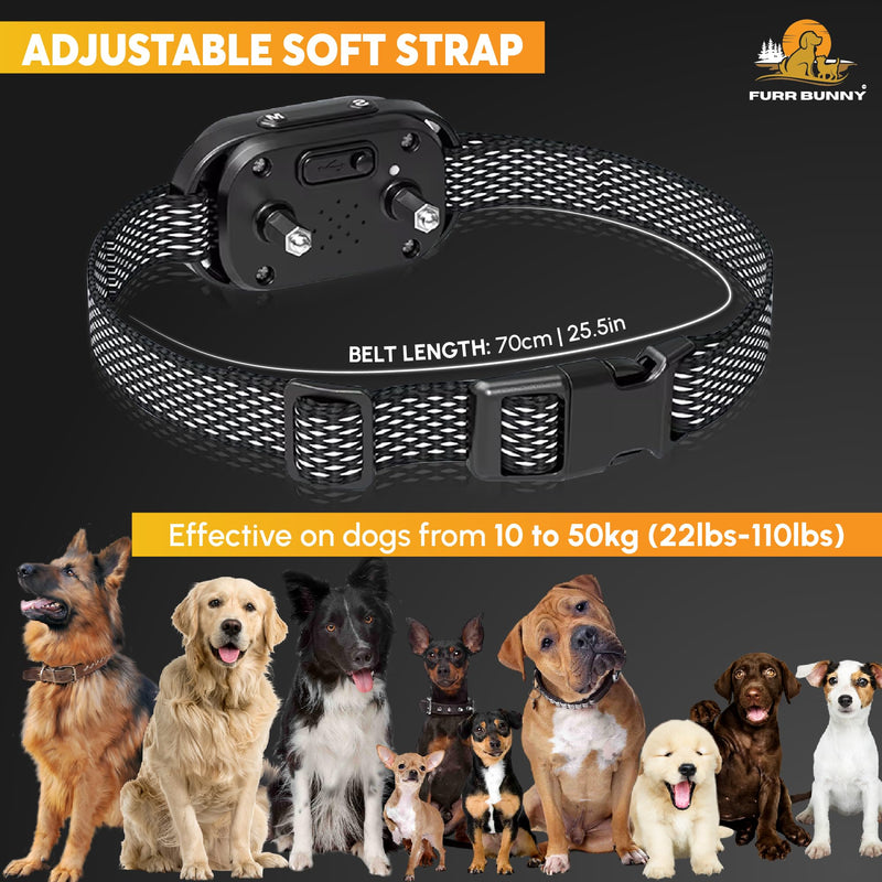 2026 Upgraded Intelligent Dog Bark Collar for Medium & Large Dogs (20 LBs-110 LBs)- Beep, Vibration & Safe Static Shock, 7 Sensitivity Levels Adjustment - Stops Excessive Barking (No Remote) Medium to Large Dog (With Shock)