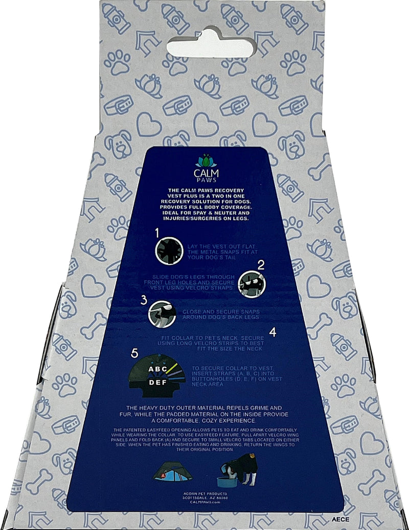 Recovery Vest Plus XSmall w Detachable Collar (XSmall) - PawsPlanet Australia