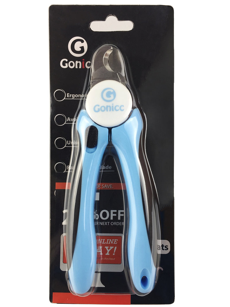 gonicc Dog & Cat Pets Nail Clippers and Trimmers - with Safety Guard to Avoid Overcutting, Free Nail File, Razor Sharp Blade - Professional Grooming Tool for Pets For Large and Medium Dogs