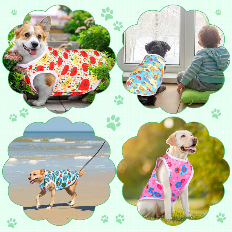 Paterr 25 Pcs Dog Shirts Printed Puppy Clothes Breathable Cartoon T Shirt for Dog Soft Puppy Clothing Lovely Pet Shirts Outfits for Pet Dogs Cats Summer Party Holiday, 25 Styles (Size: XL) - PawsPlanet Australia
