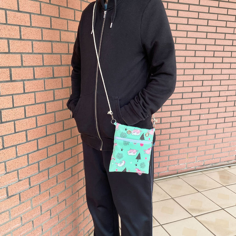 Handmade Faux Rabbit Fur Sugar Glider Bonding Carry Pouch Portable Small Animal Carrier Bag Small Animal Bonding Crossbody Strap for Hamster Rat Gerbil Other Small Pet Sleeping Bag with Vent (Green) Green