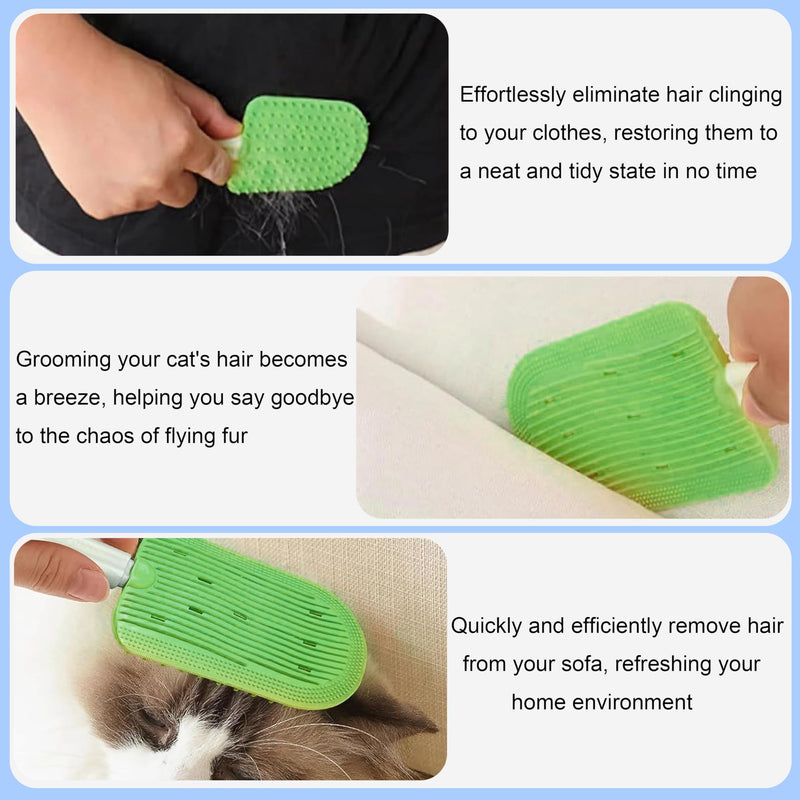 3 - Piece Cat Tongue Comb Set - Ideal for Long - Haired Cats, Comfort - Grip, Remove Hairballs & Shedding,Shedding Cat Brush for Long Haired Cats,Grooming Tongue Brush - PawsPlanet Australia