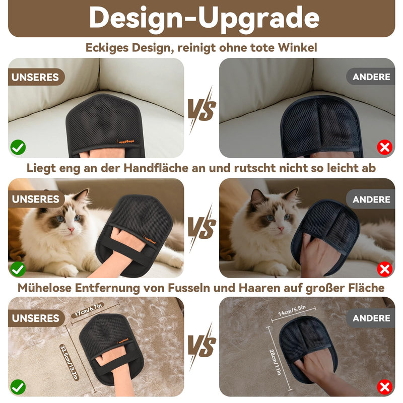Upgraded Pet Hair Remover Glove – Reusable Electrostatic Pet Hair Removal Tool for Laundry, Clothes, Sofa, Carpet & Car Seats – Washable Dog Hair Remover & Cat Hair Remover, Lint & Fur Cleaning Glove - PawsPlanet Australia