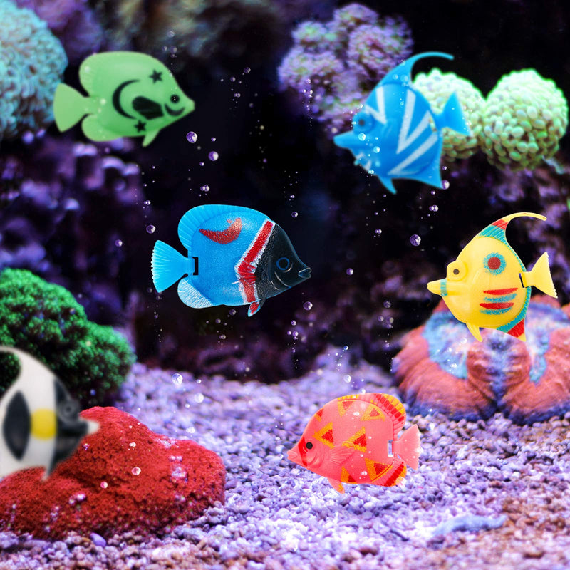 Weewooday 20 Pieces Artificial Moving Fishes Plastic Floating Fishes Lifelike Fish Ornament Aquarium Decorations for Fish Tank (Random Style) - PawsPlanet Australia