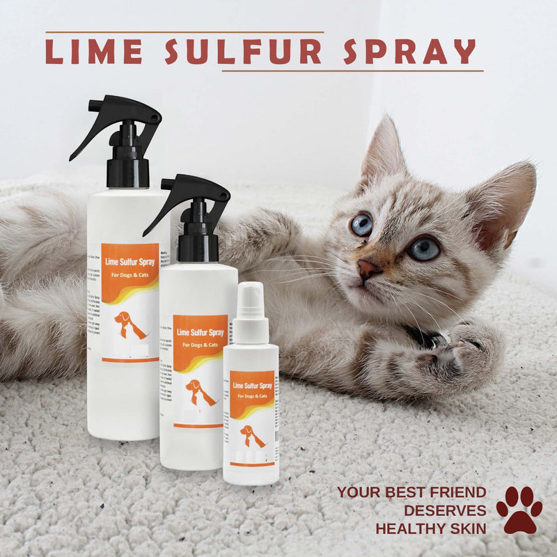 Classic's Lime Sulfur Spray Pet Care for Dry and Itchy Skin - Spotcare and Safe Solution for Dog, Cat, Puppy, Kitten, Horse (8 oz) - PawsPlanet Australia
