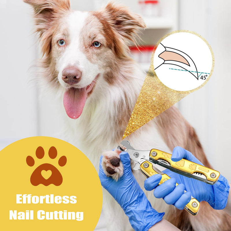 Heavy Duty Dog Nail Clippers for Thick Nail 【Cut Nails Like Butter】, Quite Sharp Pet Nail Clippers for Large Dogs, Easy & Safe Dog Nail Trimmer for Large Medium Small Dogs Cat with Nail File - PawsPlanet Australia