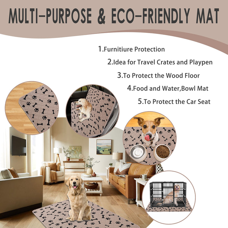 Waterproof Dog Bed Cover - nanbowang Pet Blanket Sofa Couch Furniture Protector for Kids Children Dog Cat, Reversible (40x50 Inch Pack of 1, Beige) 40x50" - PawsPlanet Australia