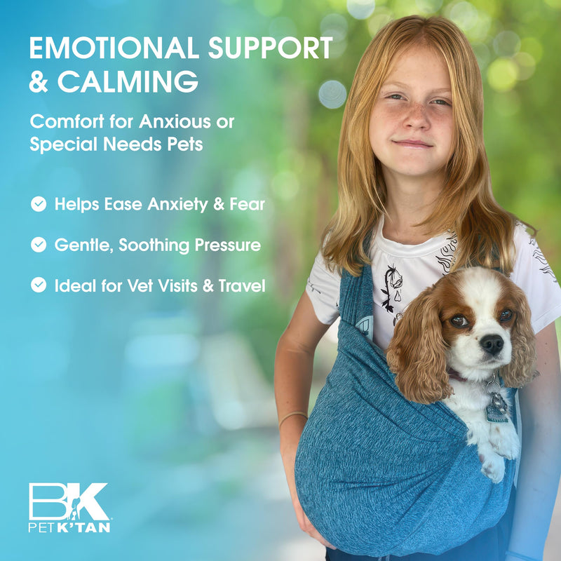 Pet K'tan Dog Sling Carrier: Hands Free for Small Dogs - #1 Pet Travel Accessory & Gift -Bond with New Puppy-Cats & Small Animals- Safe Durable Soft - Anti-Anxiety-Sized for the Human (see size chart) Large PawQuamarine - PawsPlanet Australia