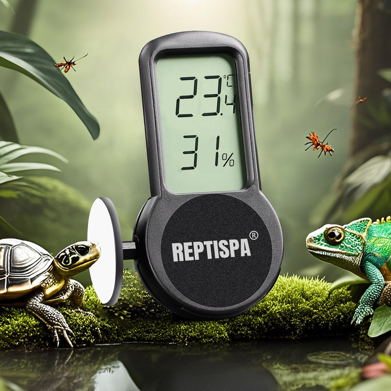 Reptile Thermometer Hygrometer, Pack of 2 Digital Thermometer Humidity Meter for Reptile Terrarium, Temperature Gauge Humidity Gauge with Digital LCD Display for Bearded Dragon Tank - PawsPlanet Australia