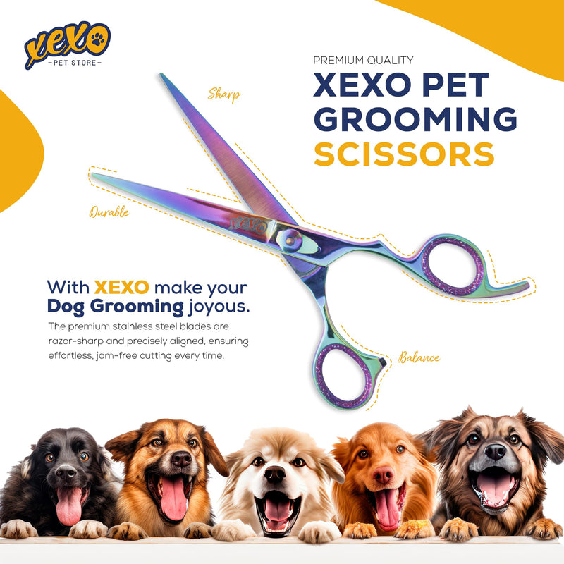 Straight Dog Scissors - Essential Scissors for Pet Grooming - 7.5" Right Handed Sharp Stainless Steel Shear Straight Scissor - 7.5'' - PawsPlanet Australia
