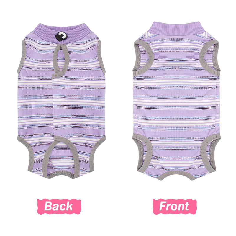 Coppthinktu Cat Recovery Suit Female, Cat Surgery Recovery Suit Cats Onesie for Cats After Surgery for Surgical Abdominal Wound Skin Diseases, Soft E-Collar Alternative Kitten Spay Suit Anti Licking Purple Medium