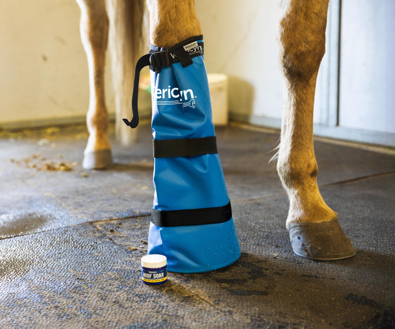 Vetericyn Mobility Horse Hoof Soaking Boot. Heavy-Duty Equine Treatment Bag to Soak Hooves. Made of Lightweight PVC Material and a EVA-Padded Bottom. - PawsPlanet Australia