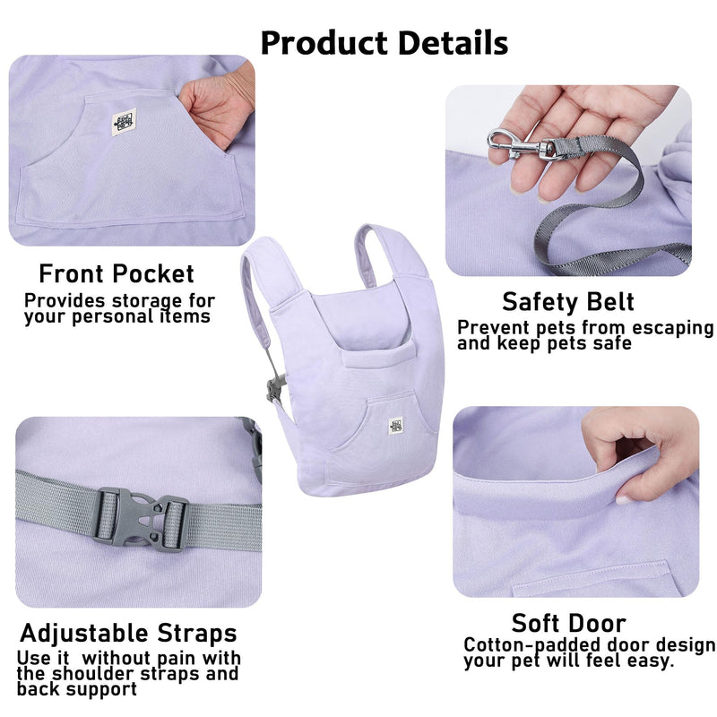 FLAdorepet Pet Carrier Backpack for Extra Small Dog Cat and Rabbit,Yorkie Teacup Chihuahua Front Dog Puppy Carrier Backpack for Traveling Hiking Camping Purple Extra Small Dog(Maximum Weight 6LBS) - PawsPlanet Australia